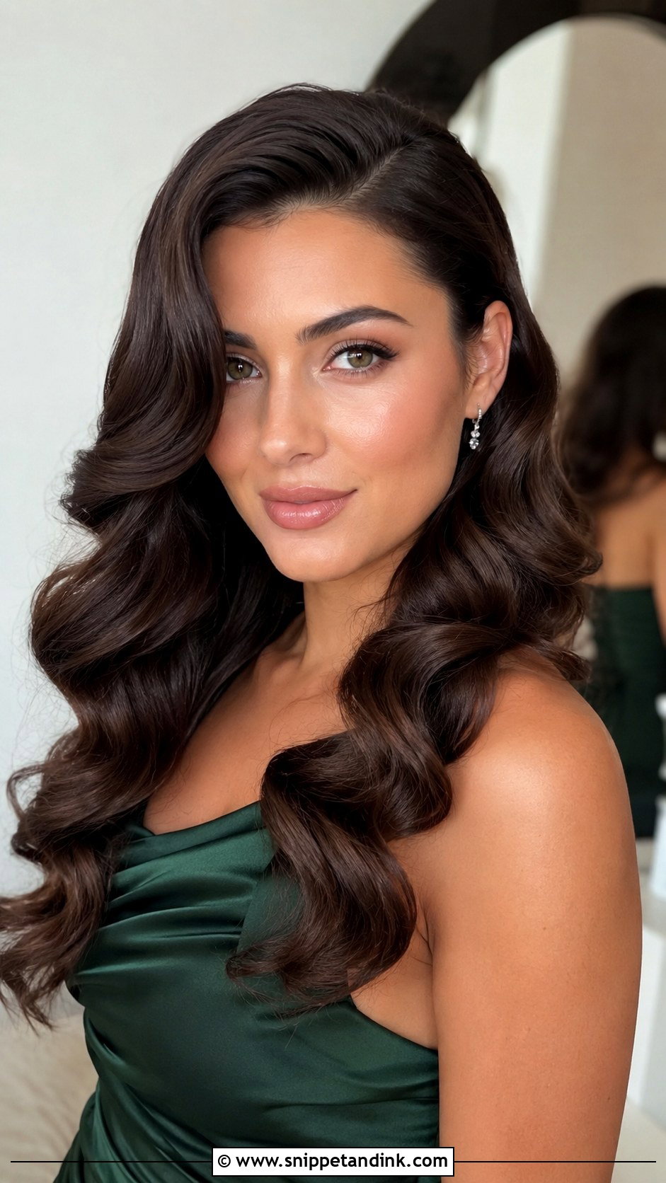 Bridesmaid Hollywood Waves - Snippet and Ink - 30 Bridesmaid Hair Inspo Ideas