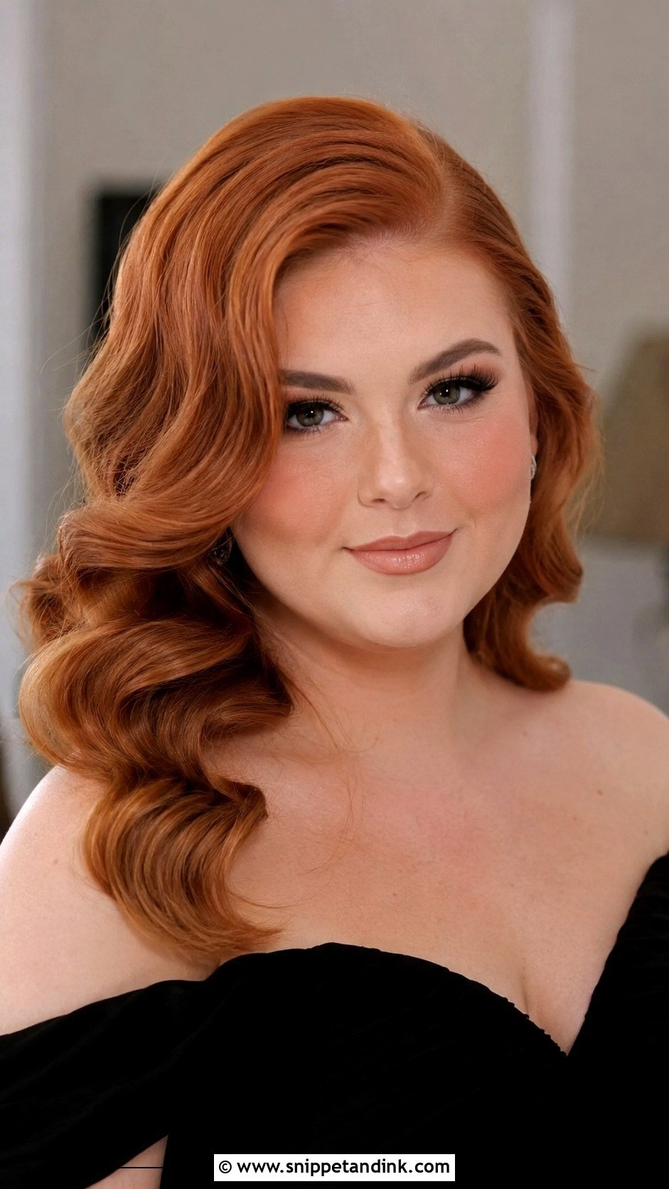 Bridesmaid Hollywood Waves For Round Face - Snippet and Ink - 20 Bridesmaid Hairstyles Round Face