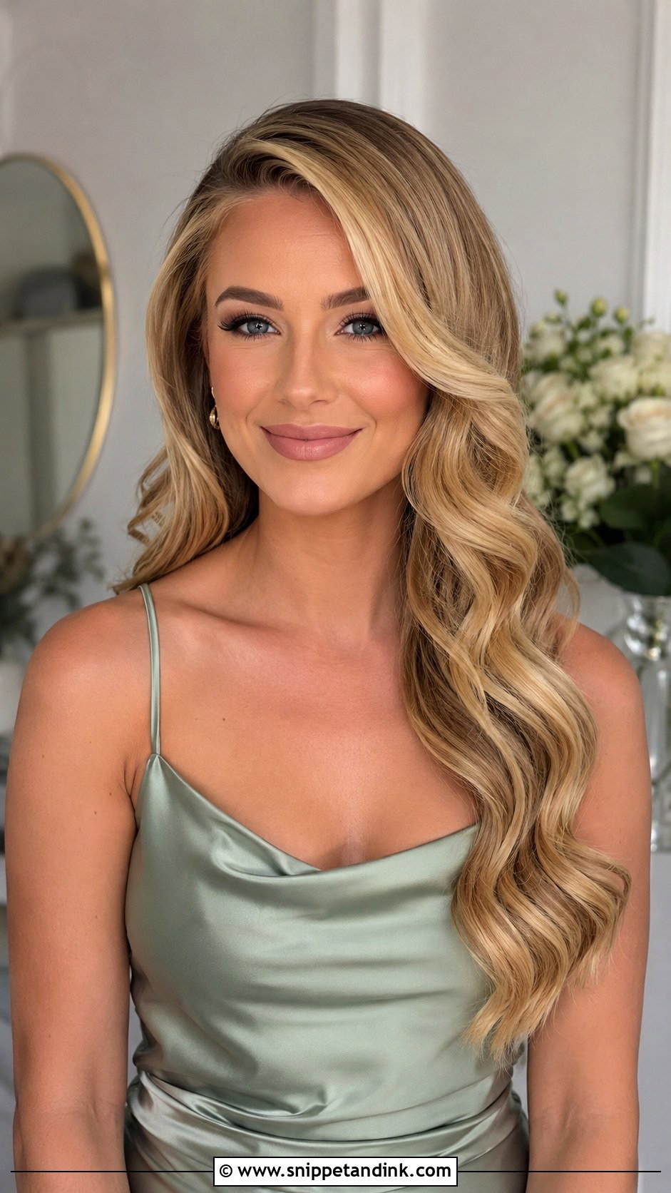 Bridesmaid Hollywood Waves With Extensions - Snippet and Ink - 20 Bridesmaid Hairstyles with Extensions