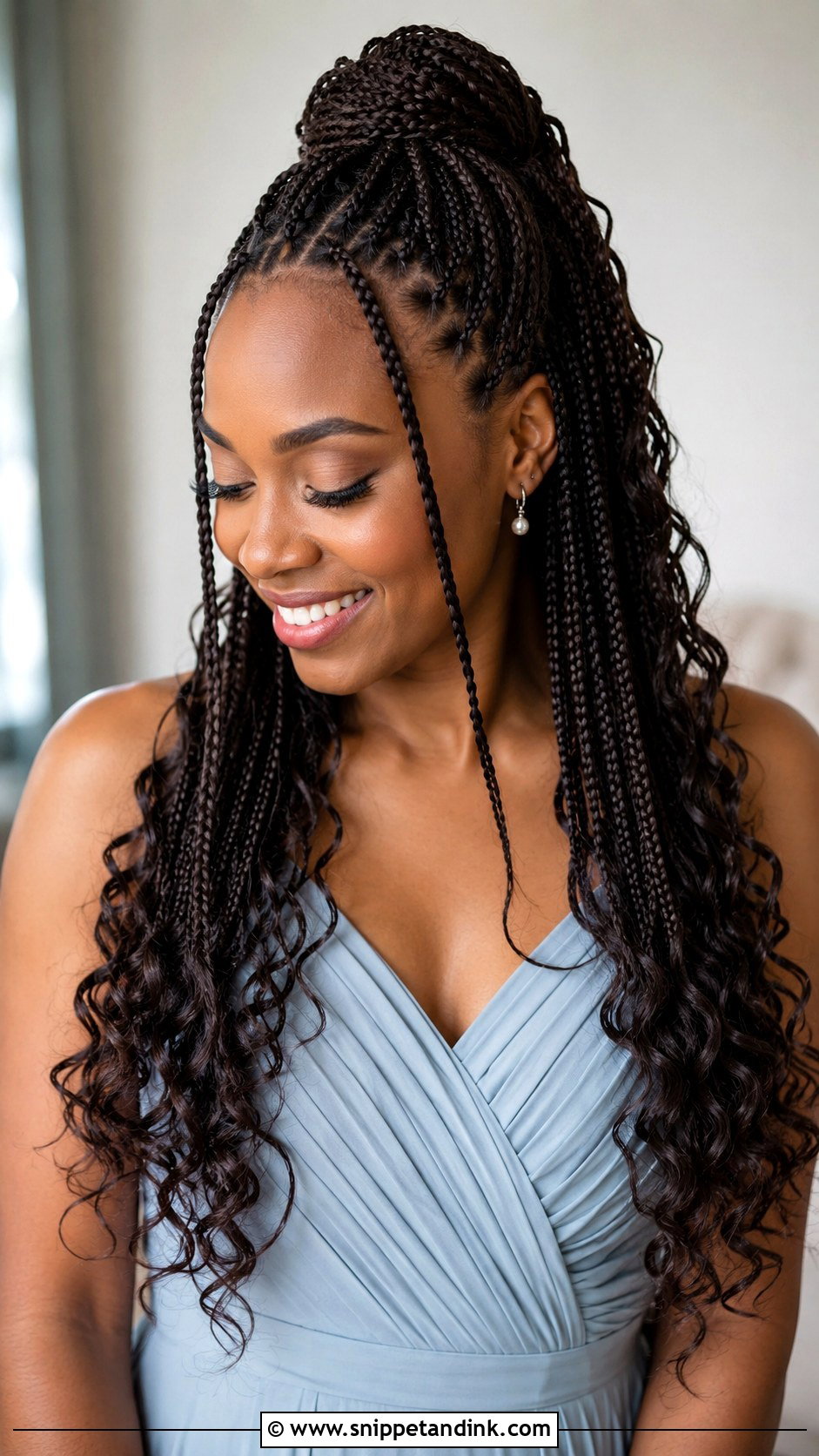 Bridesmaid Knotless Braids For Black Women - Snippet and Ink - 25 Bridesmaid Hair Black Women Ideas