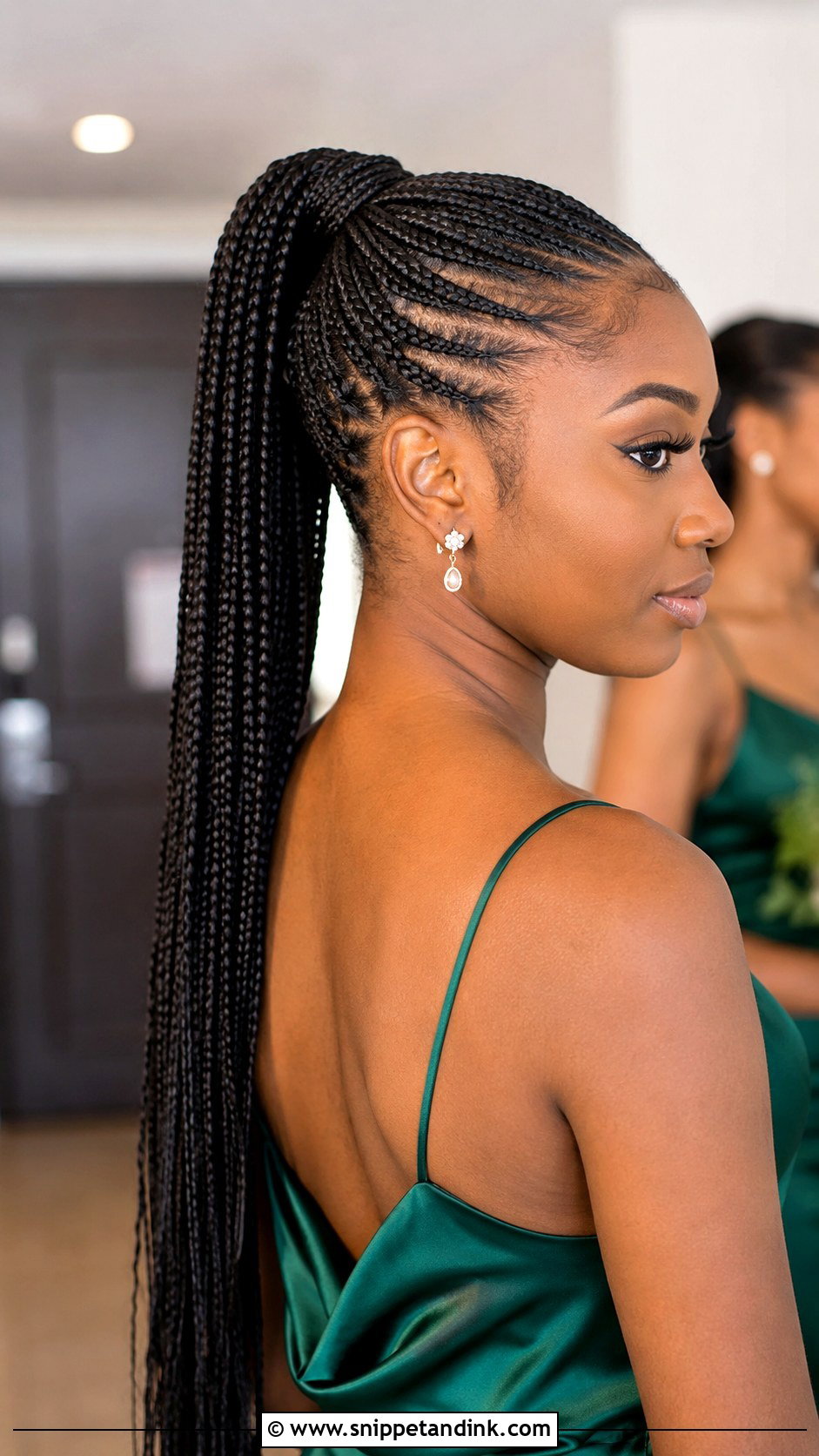 Bridesmaid Knotless Braids Ponytail - Snippet and Ink - 25 Bridesmaid Braid Hairstyles