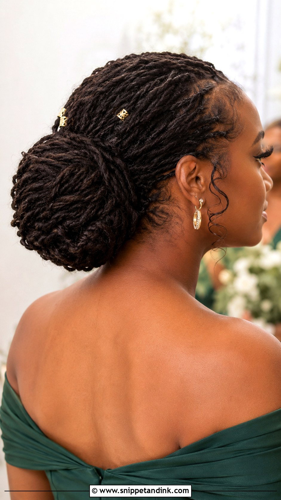 Bridesmaid Loc Bun - Snippet and Ink - 25 Bridesmaid Hairstyles Black Women