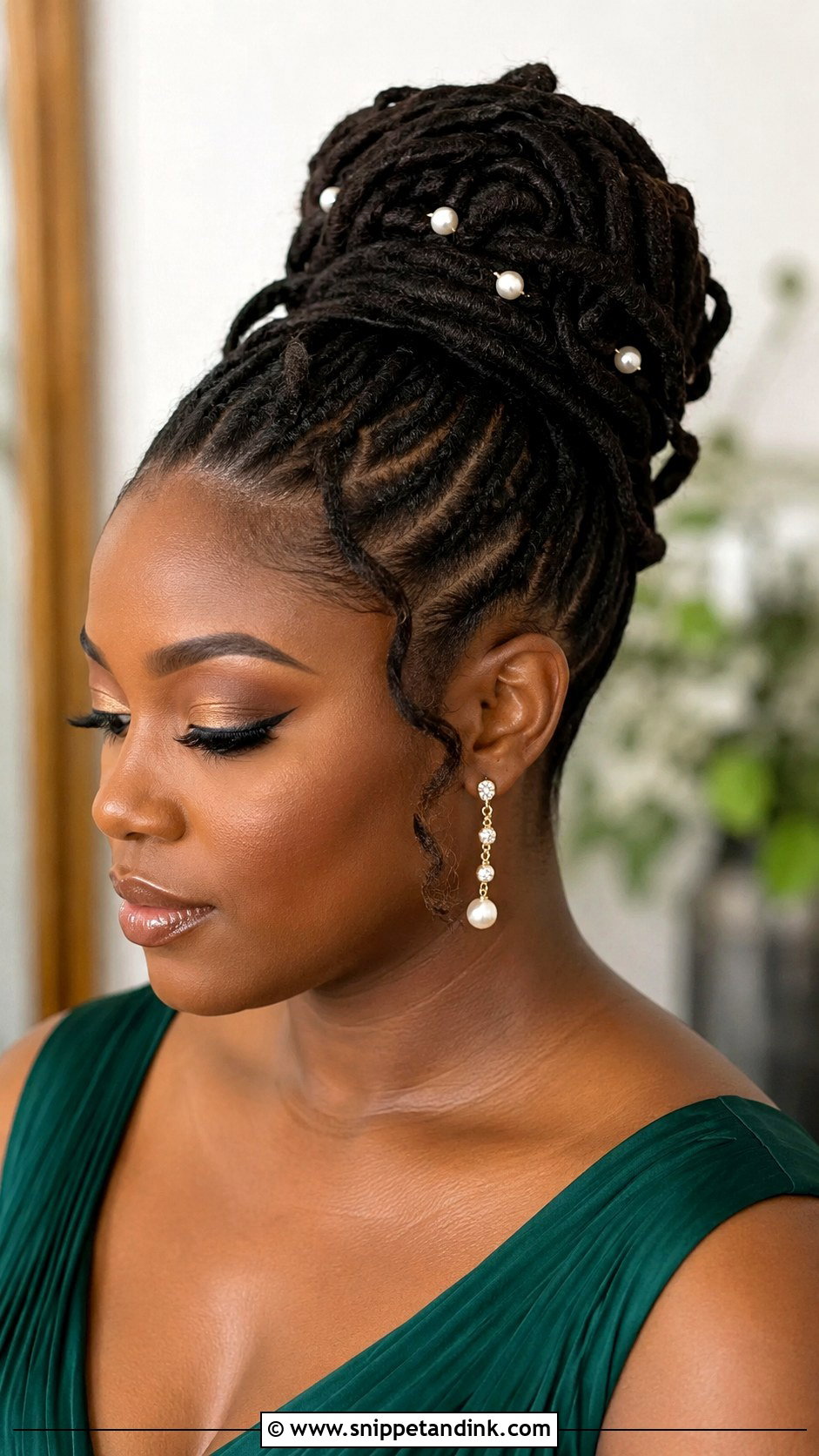 Bridesmaid Loc Bun - Snippet and Ink - 20 Bridesmaid Hairstyles for Black Women