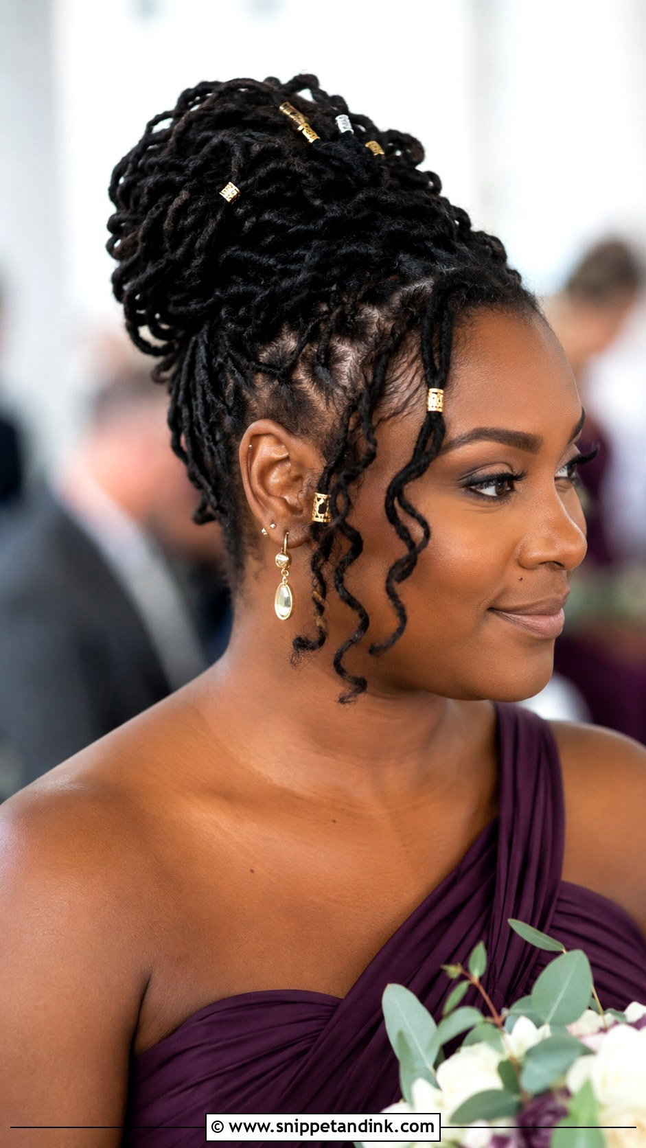 Bridesmaid Locs Updo Tutorial - Snippet and Ink - 20 Bridesmaid Hairstyles Tutorial