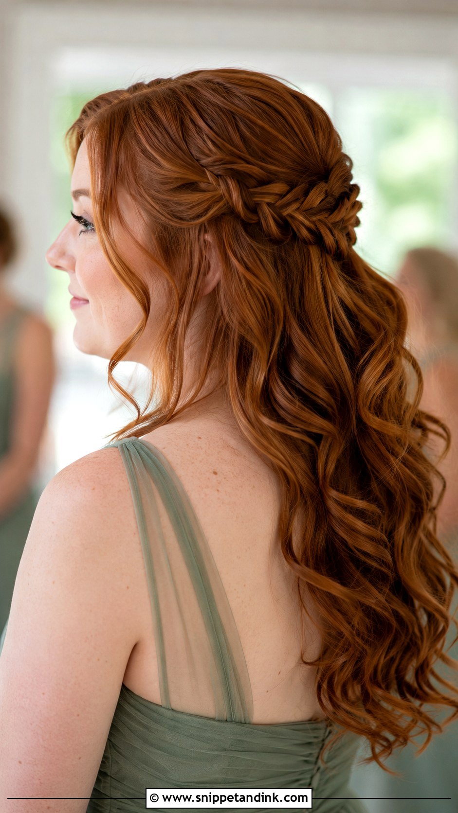 Bridesmaid Long Braided Half Up Hair - Snippet and Ink - 20 Bridesmaid Long Hairstyles
