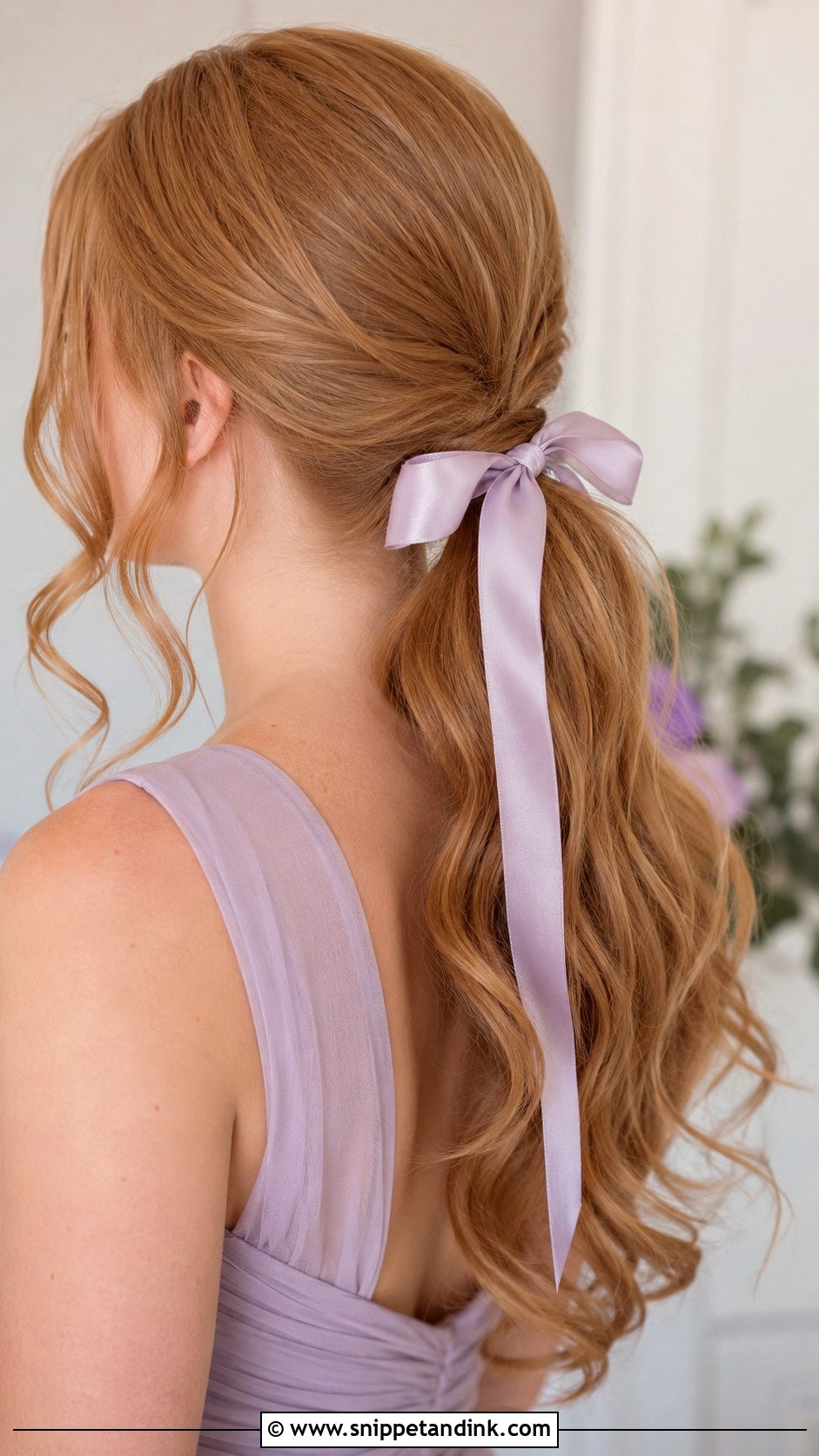 Bridesmaid Long Hair With Ribbon - Snippet and Ink - 20 Bridesmaids Hairstyles for Long Hair