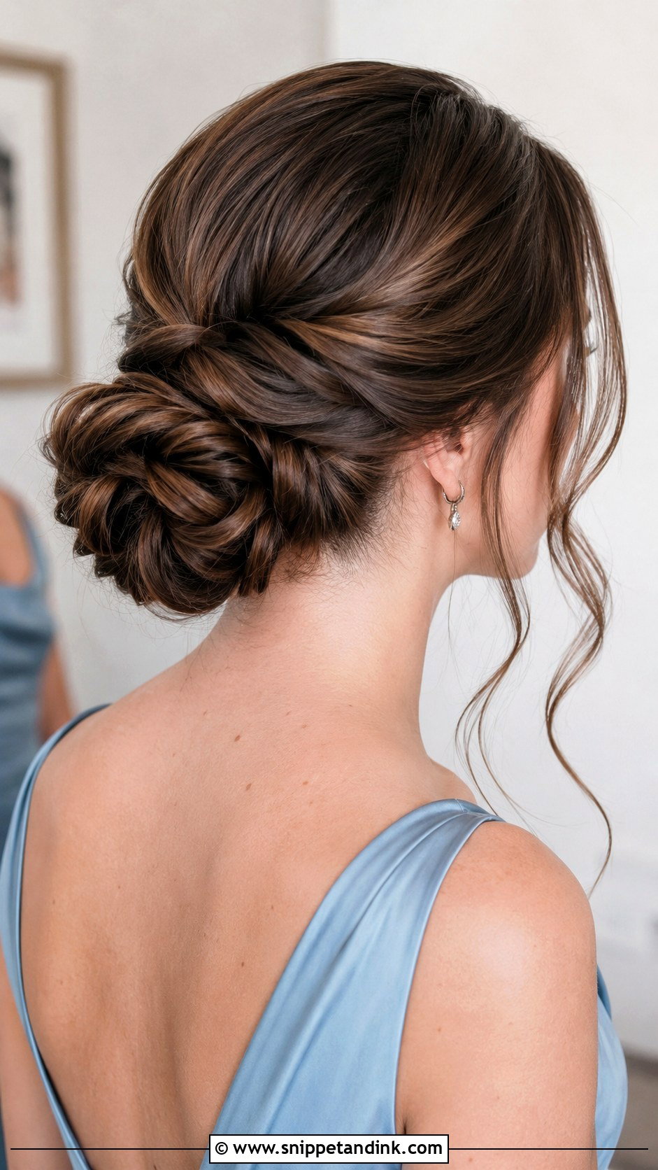 Bridesmaid Long Low Bun - Snippet and Ink - 20 Bridesmaid Long Hairstyles