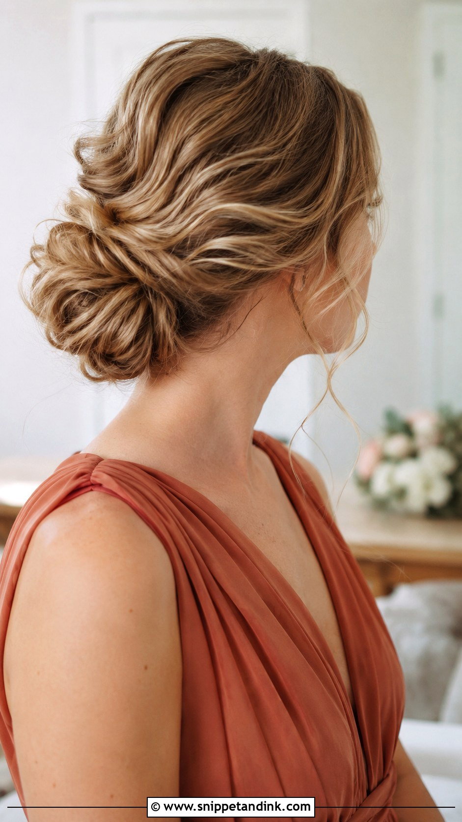 Bridesmaid Long Messy Bun - Snippet and Ink - 20 Bridesmaid Long Hairstyles