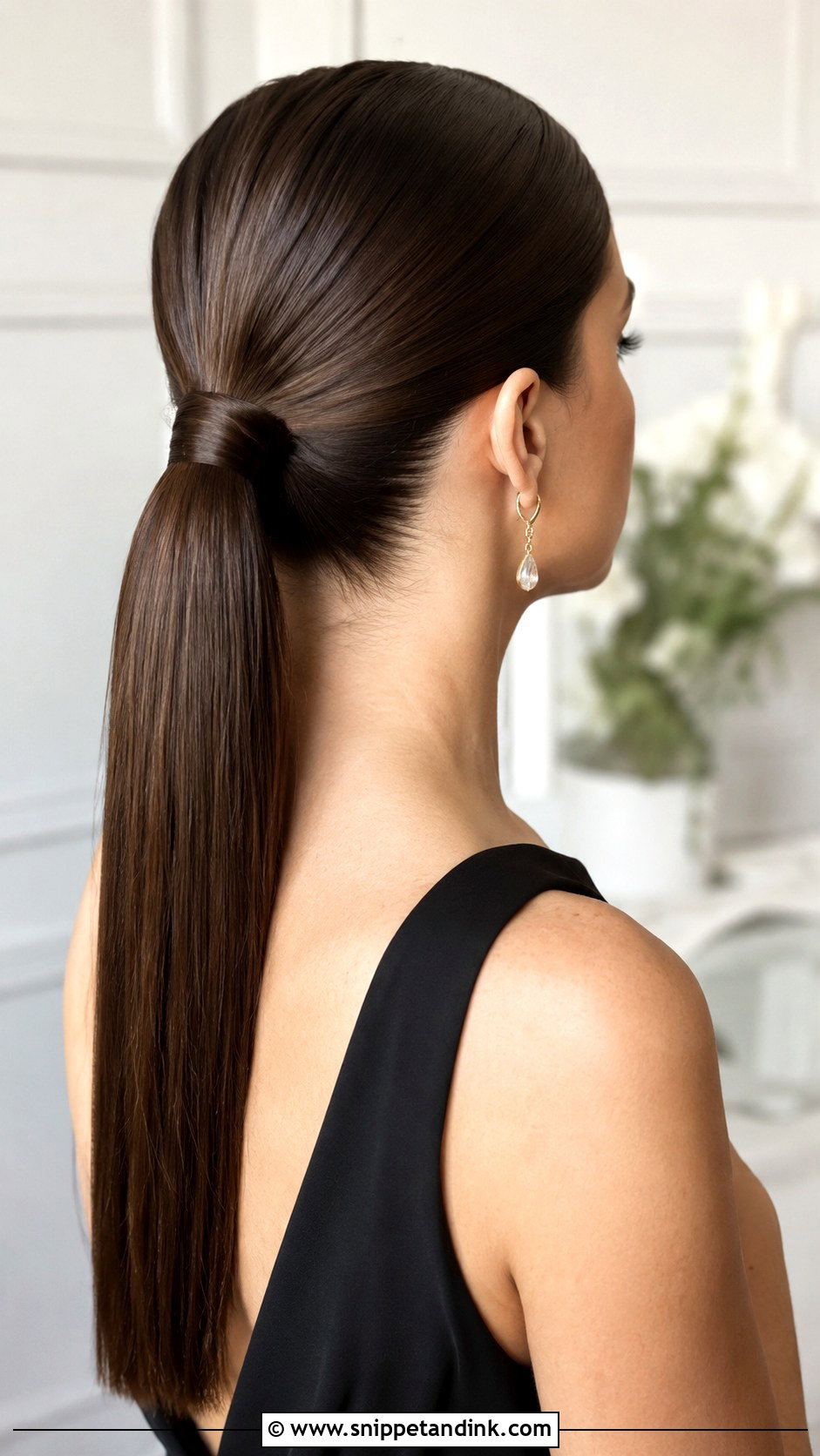 Bridesmaid Long Sleek Ponytail - Snippet and Ink - 20 Bridesmaid Long Hairstyles