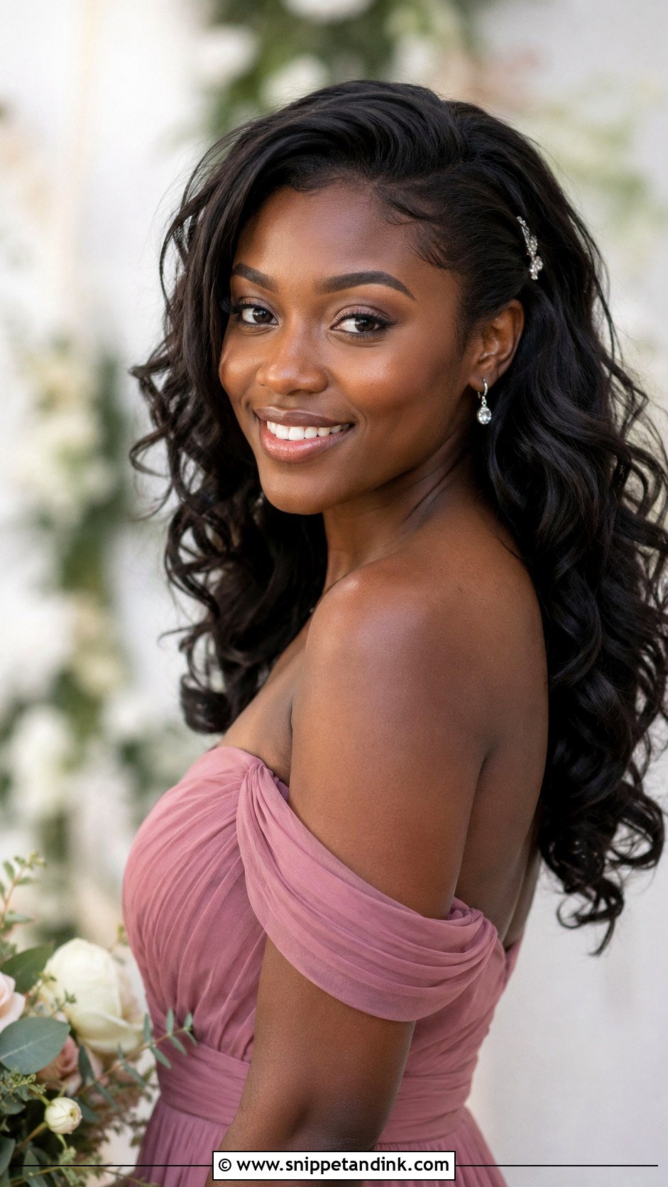 Bridesmaid Loose Waves With Brown Hair - Snippet and Ink - 20 Bridesmaid Hairstyles Down Loose Waves