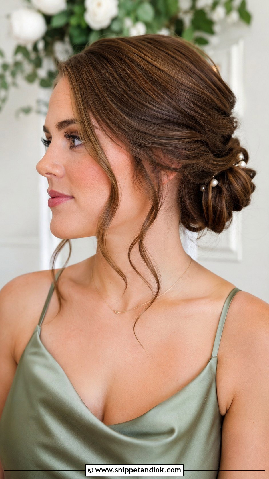 Bridesmaid Low Bun - Snippet and Ink - 25 Hair for Bridesmaids Ideas