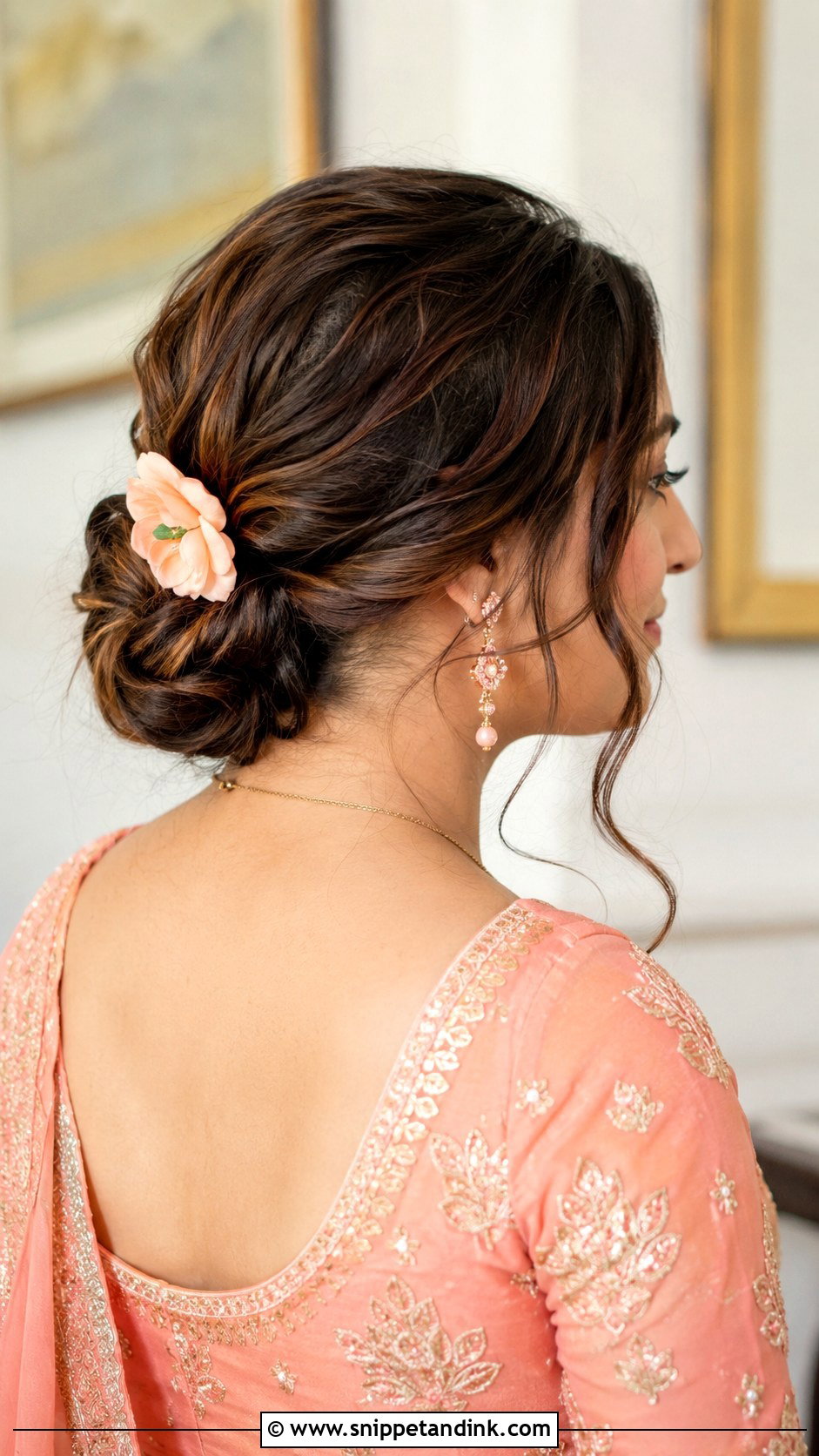 Bridesmaid Low Bun - Snippet and Ink - 25 Indian Bun Hairstyles for Wedding