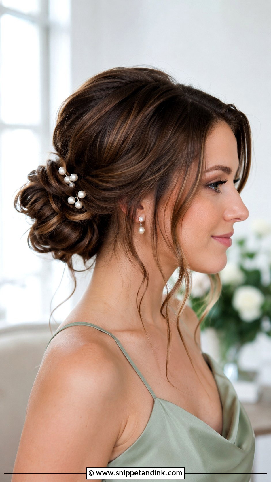Bridesmaid Low Bun For Round Face - Snippet and Ink - 20 Bridesmaid Hair Round Face Ideas