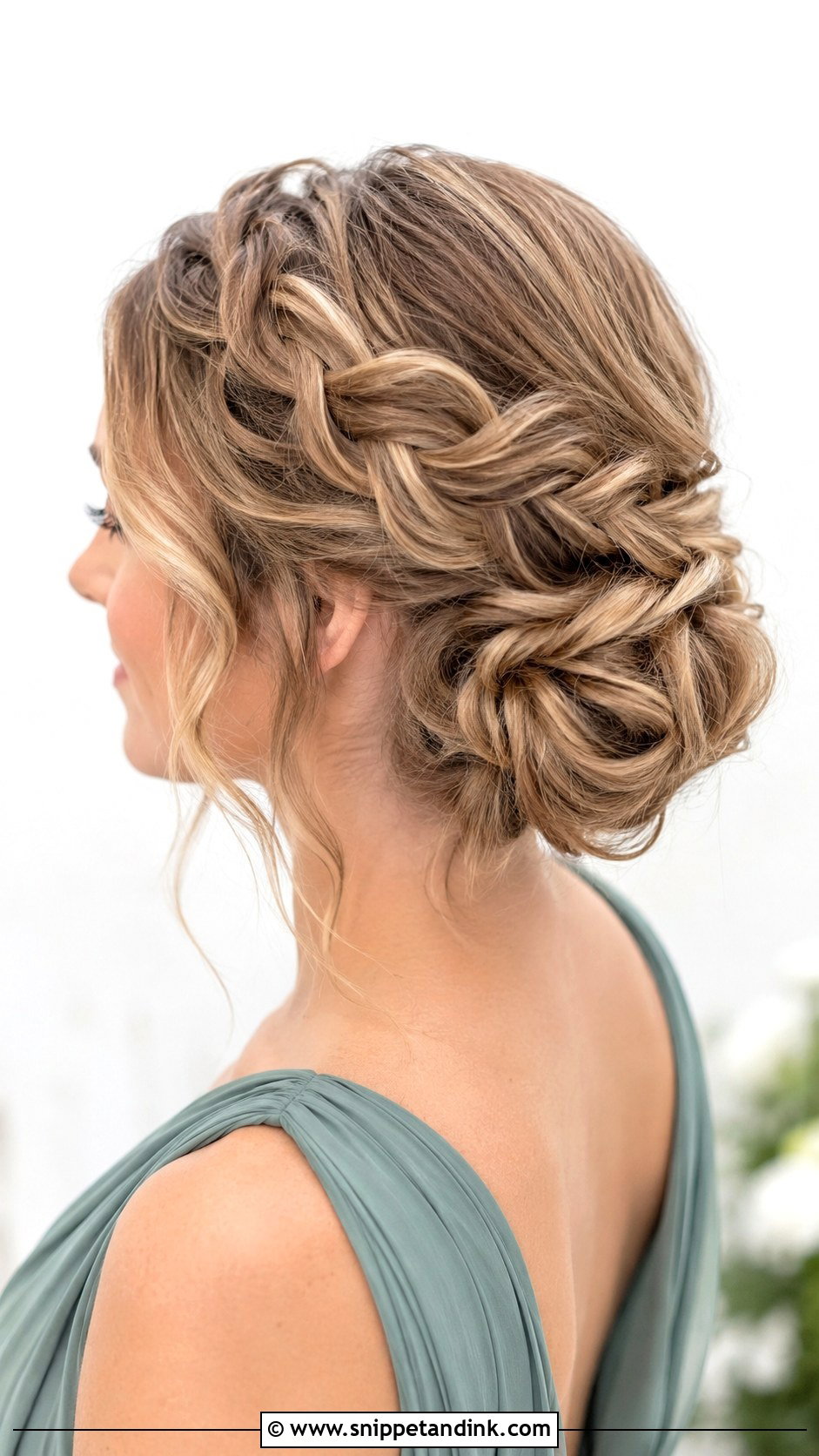 Bridesmaid Low Bun With Braid - Snippet and Ink - 35 Bridesmaid Hair Updo Ideas