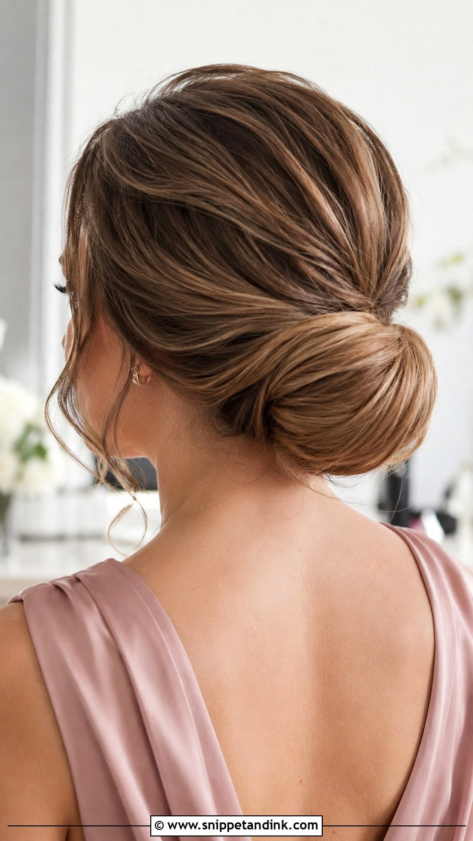 Bridesmaid Low Bun With Extensions - Snippet and Ink - 20 Bridesmaid Hairstyles with Extensions