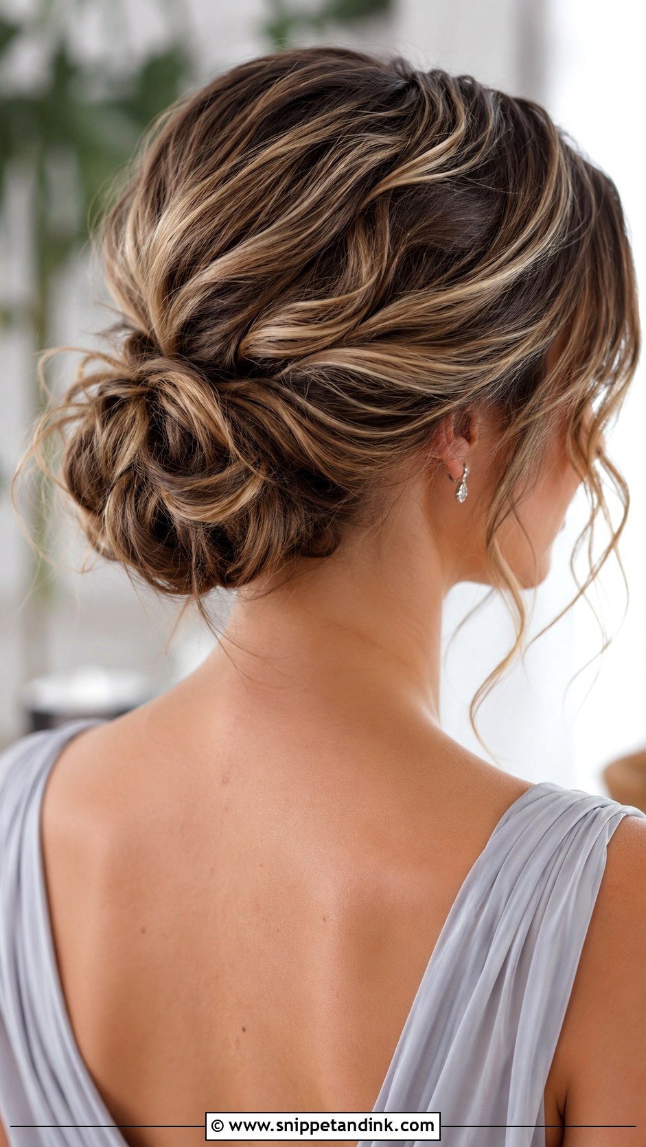 Bridesmaid Low Chignon - Snippet and Ink - 35 Bridesmaid Hair Updo Ideas