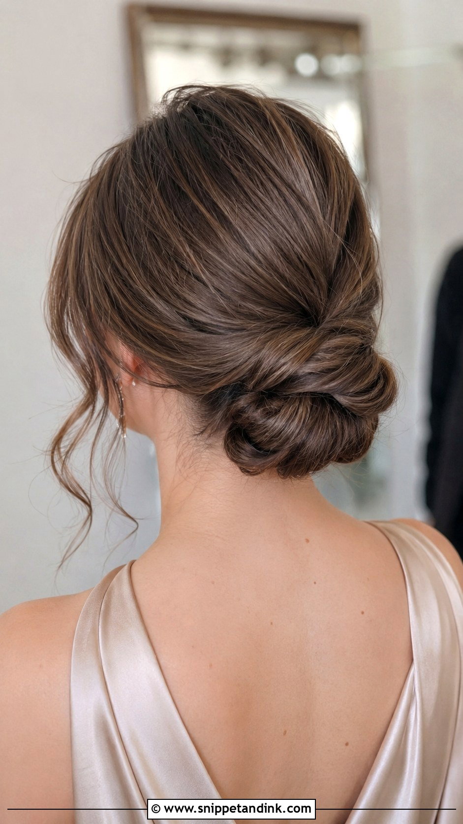 Bridesmaid Low Knot Updo - Snippet and Ink - 25 Bridesmaid Hairstyles Medium Length Updo
