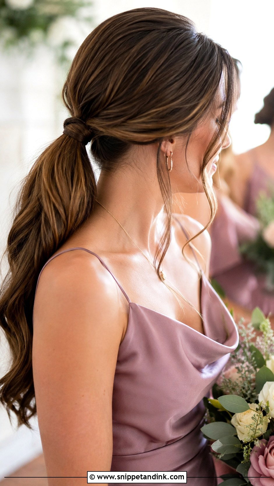 Bridesmaid Low Ponytail - Snippet and Ink - 20 Hairstyles for Wedding Bridesmaid