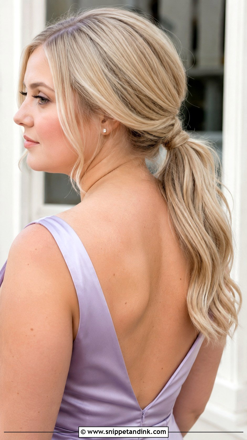Bridesmaid Low Ponytail For Round Face - Snippet and Ink - 20 Bridesmaid Hairstyles Round Face