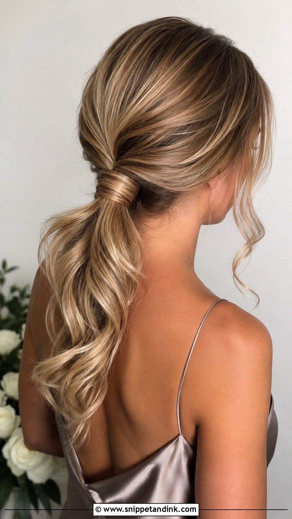 Bridesmaid Low Ponytail Updo - Snippet and Ink - 25 Bridesmaid Hair Up Ideas