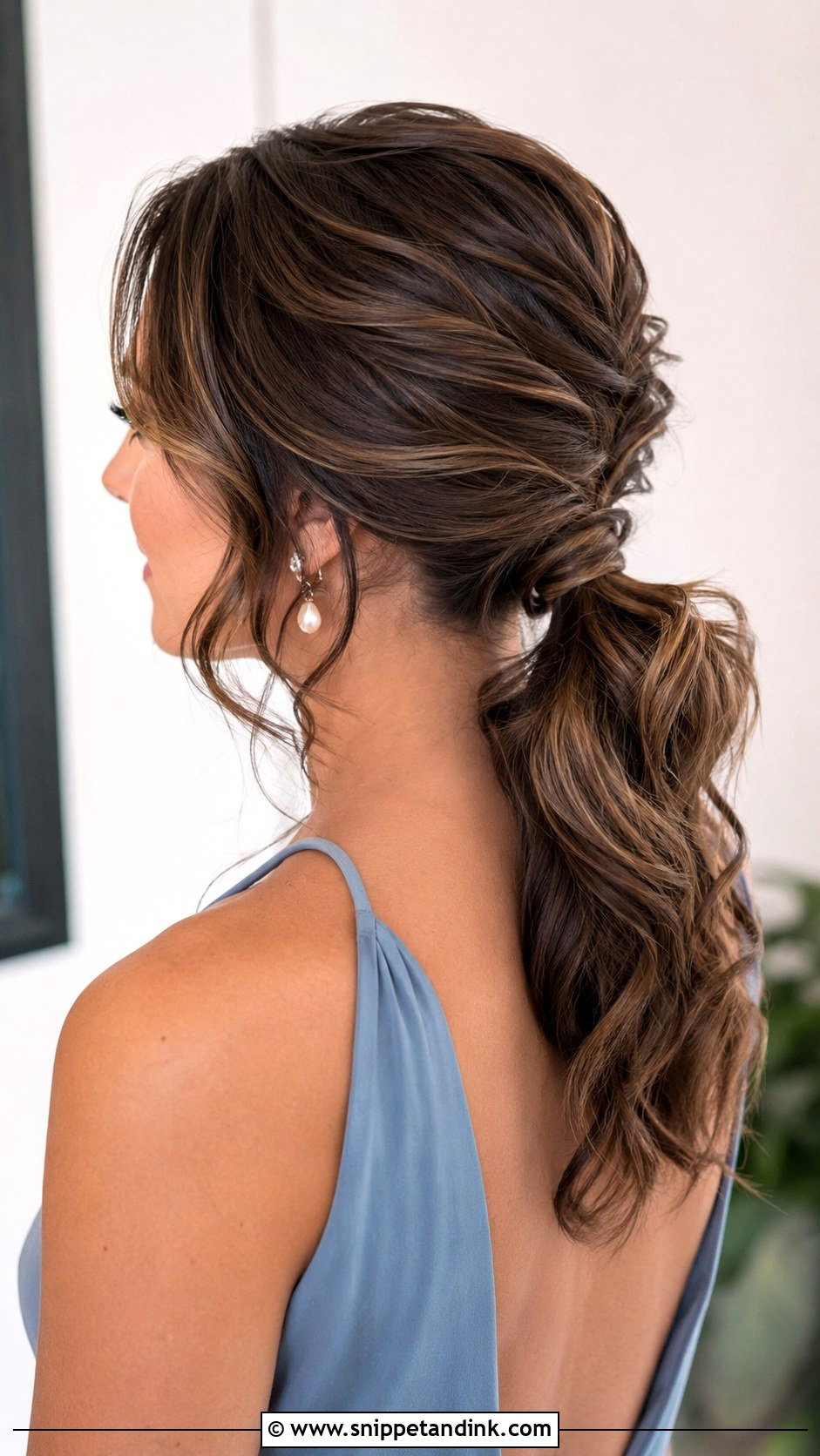 Bridesmaid Low Ponytail Updo - Snippet and Ink - 25 Bridesmaid Hairstyles Medium Length Updo