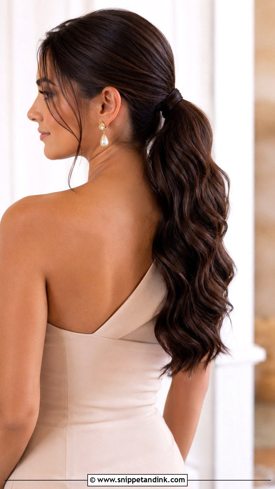 Bridesmaid Low Ponytail With Extensions - Snippet and Ink - 20 Bridesmaid Hairstyles with Extensions
