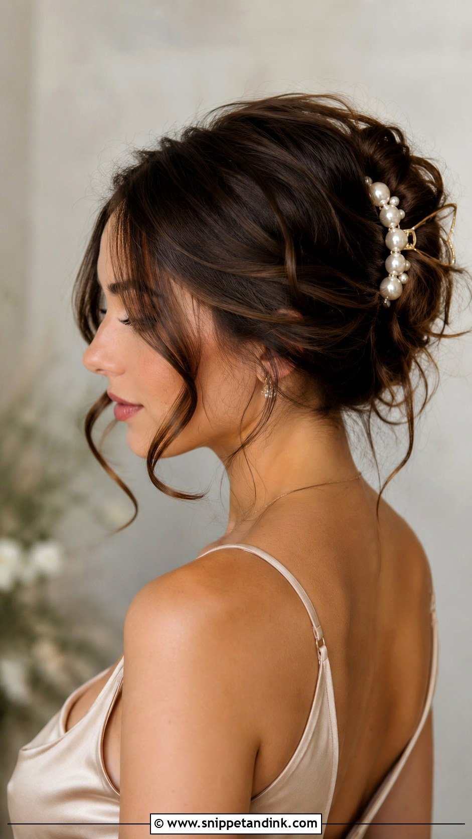 Bridesmaid Medium Claw Clip Updo - Snippet and Ink - 20 Bridesmaid Medium Hairstyles