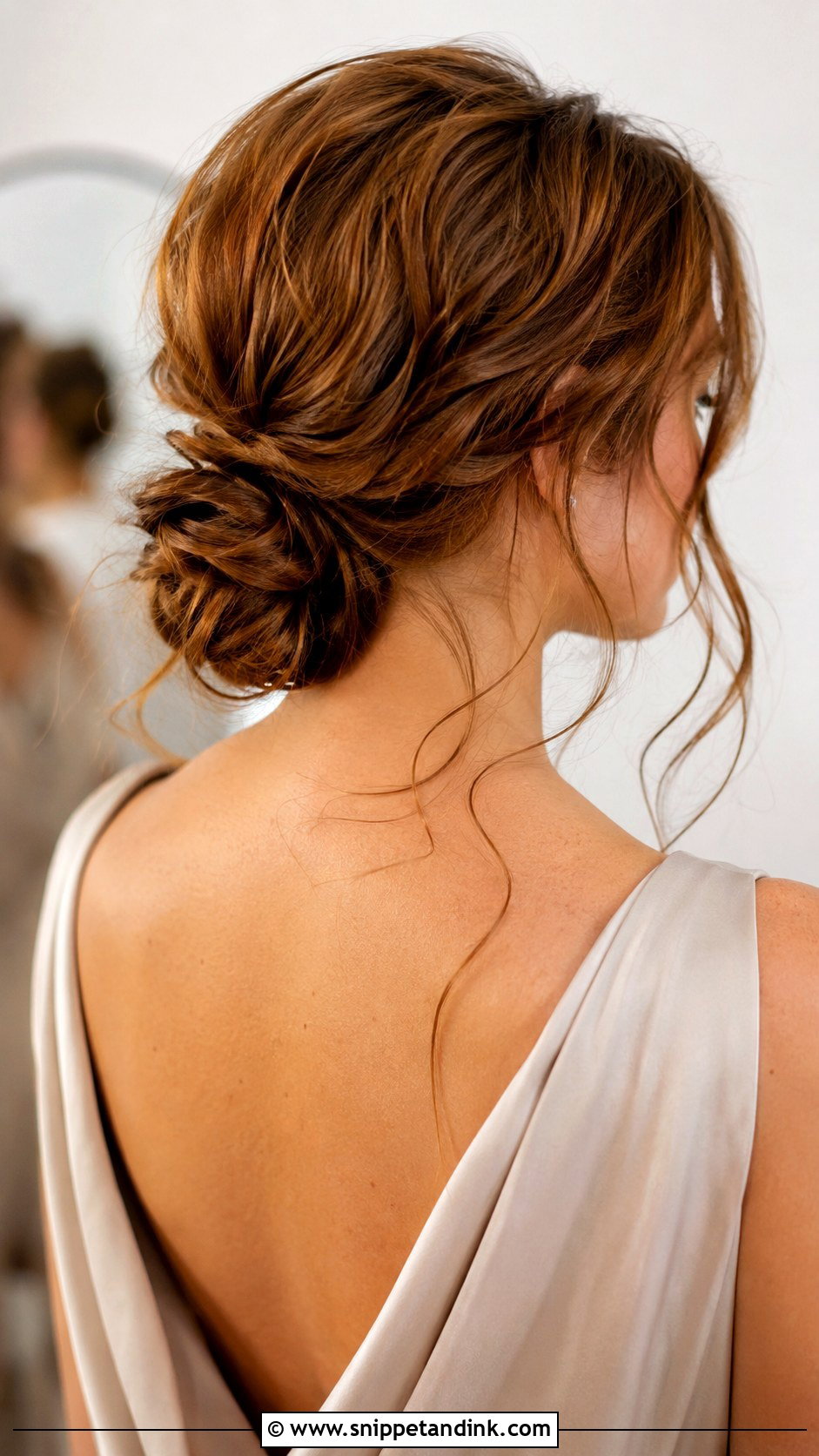 Bridesmaid Messy Bun For Medium Hair - Snippet and Ink - 20 Bridesmaid Hair for Medium Length Ideas