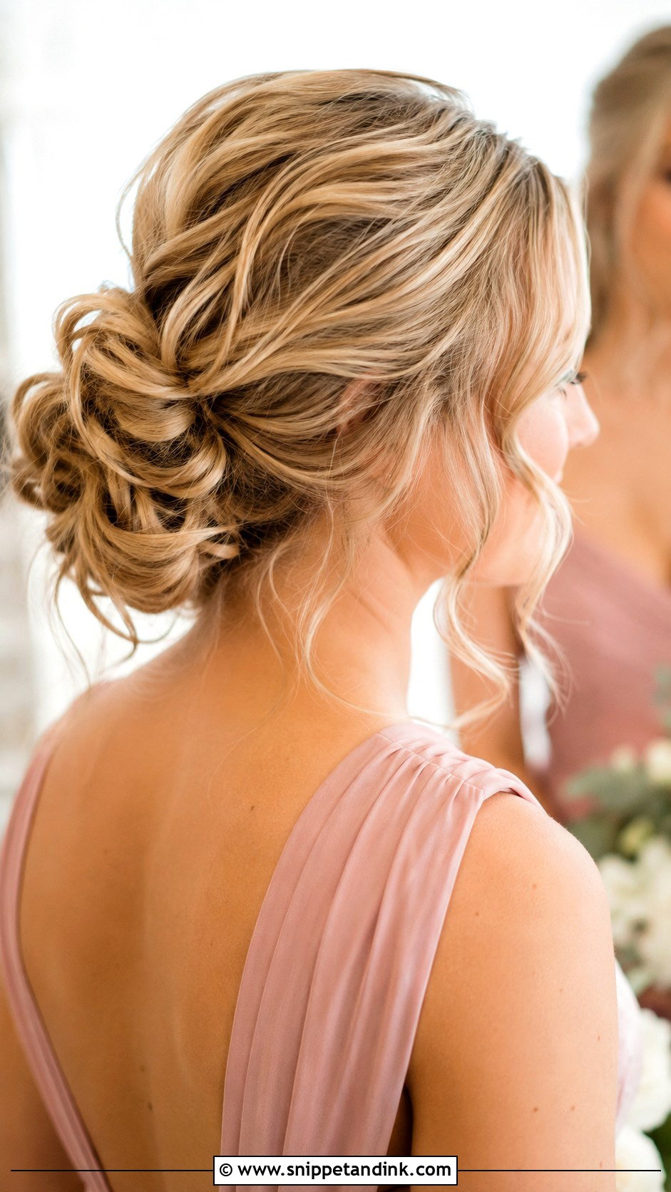 Bridesmaid Messy Bun For Medium Length Hair - Snippet and Ink - 25 Bridesmaid Hairstyles Medium Length Updo