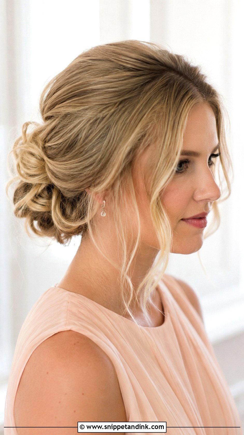 Bridesmaid Messy Bun For Round Face - Snippet and Ink - 20 Bridesmaid Hair Round Face Ideas