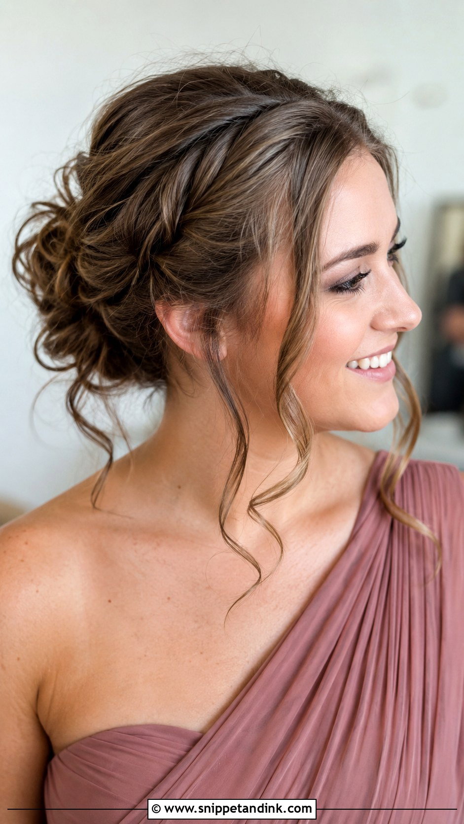 Bridesmaid Messy Bun - Snippet and Ink - 20 Bridesmaids Hair Styles