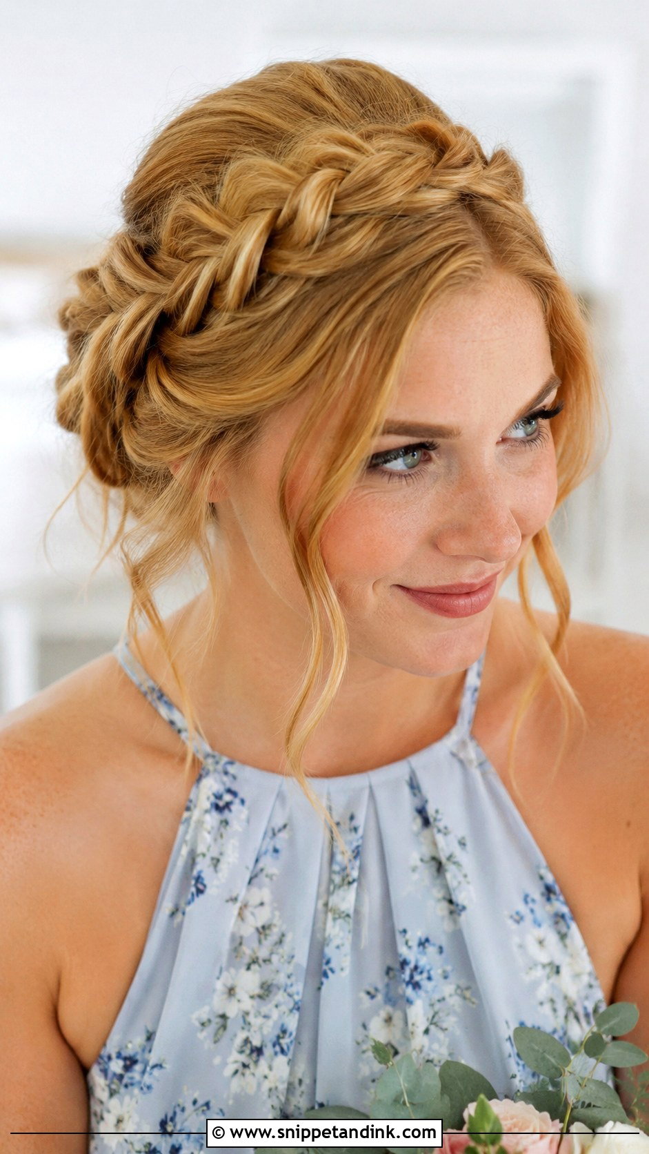 Bridesmaid Milkmaid Braid - Snippet and Ink - 20 Bridesmaid Braided Hairstyles