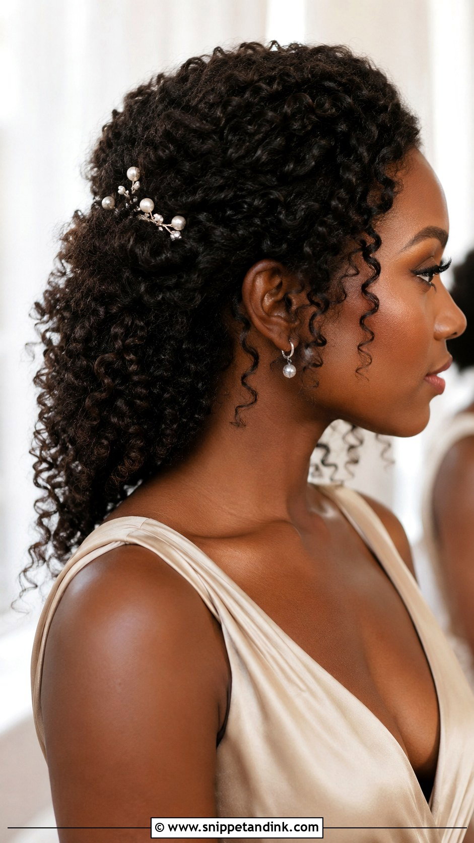Bridesmaid Natural Curly Hair - Snippet and Ink - 25 Hair for Bridesmaids Ideas