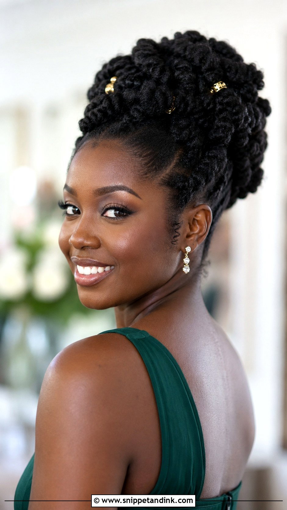 Bridesmaid Natural Hair Updo - Snippet and Ink - 25 Bridesmaid Hair Up Ideas