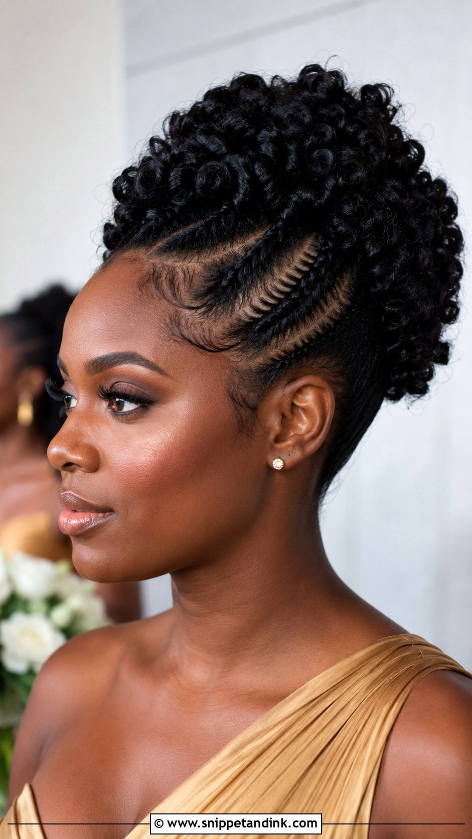 Bridesmaid Natural Hair Updo - Snippet and Ink - 30 Bridesmaid Hair Inspo Ideas