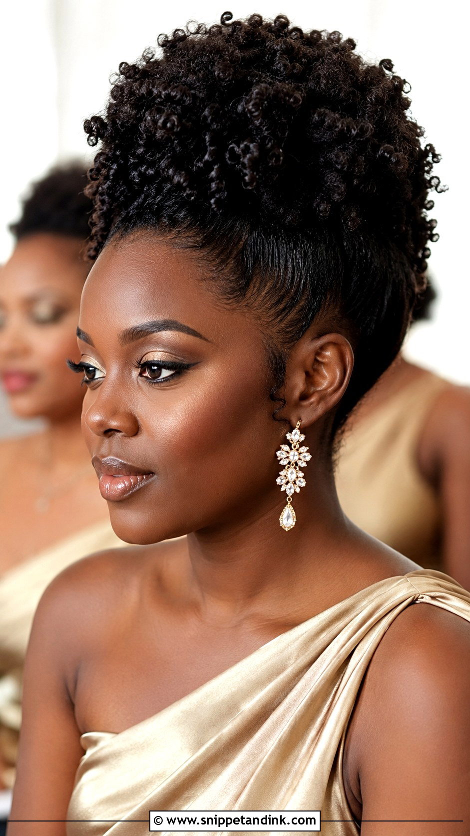 Bridesmaid Natural Hair Updo - Snippet and Ink - 35 Bridesmaids Hairstyles