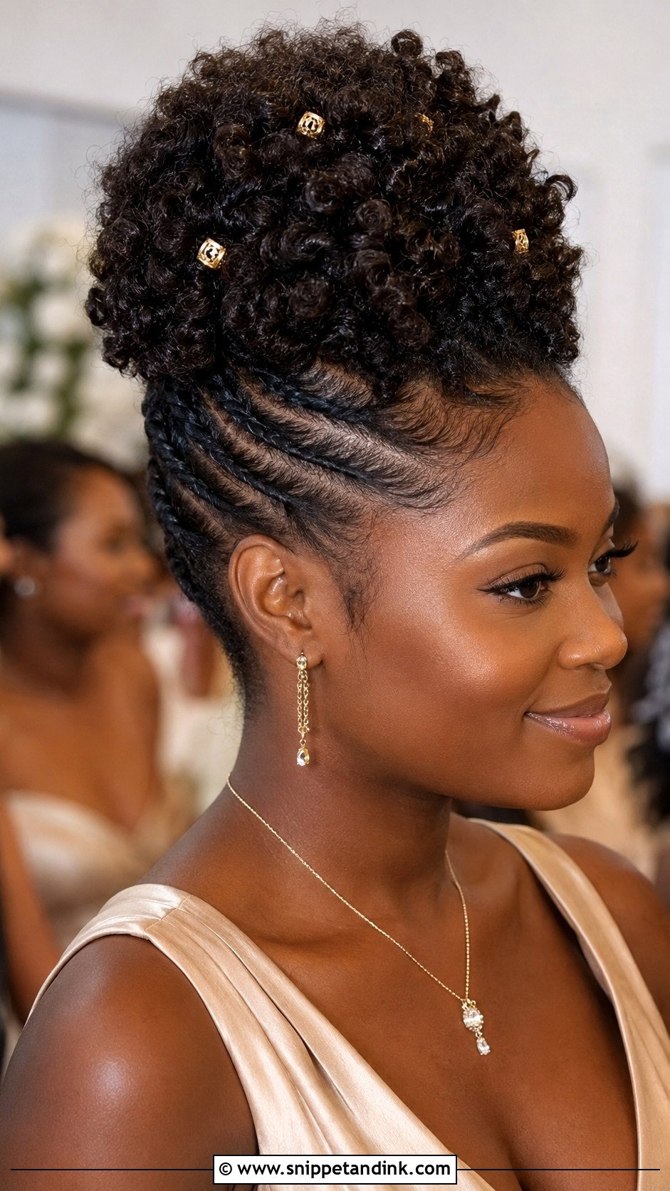 Bridesmaid Natural Hair Updo Hairstyle - Snippet and Ink - 20 Braidsmaid Hairstyles