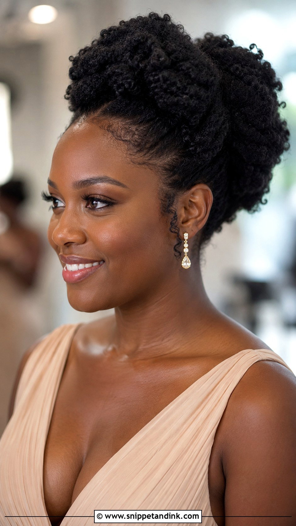 Bridesmaid Natural Hair Updo Tutorial - Snippet and Ink - 20 Bridesmaid Hair Tutorial Ideas