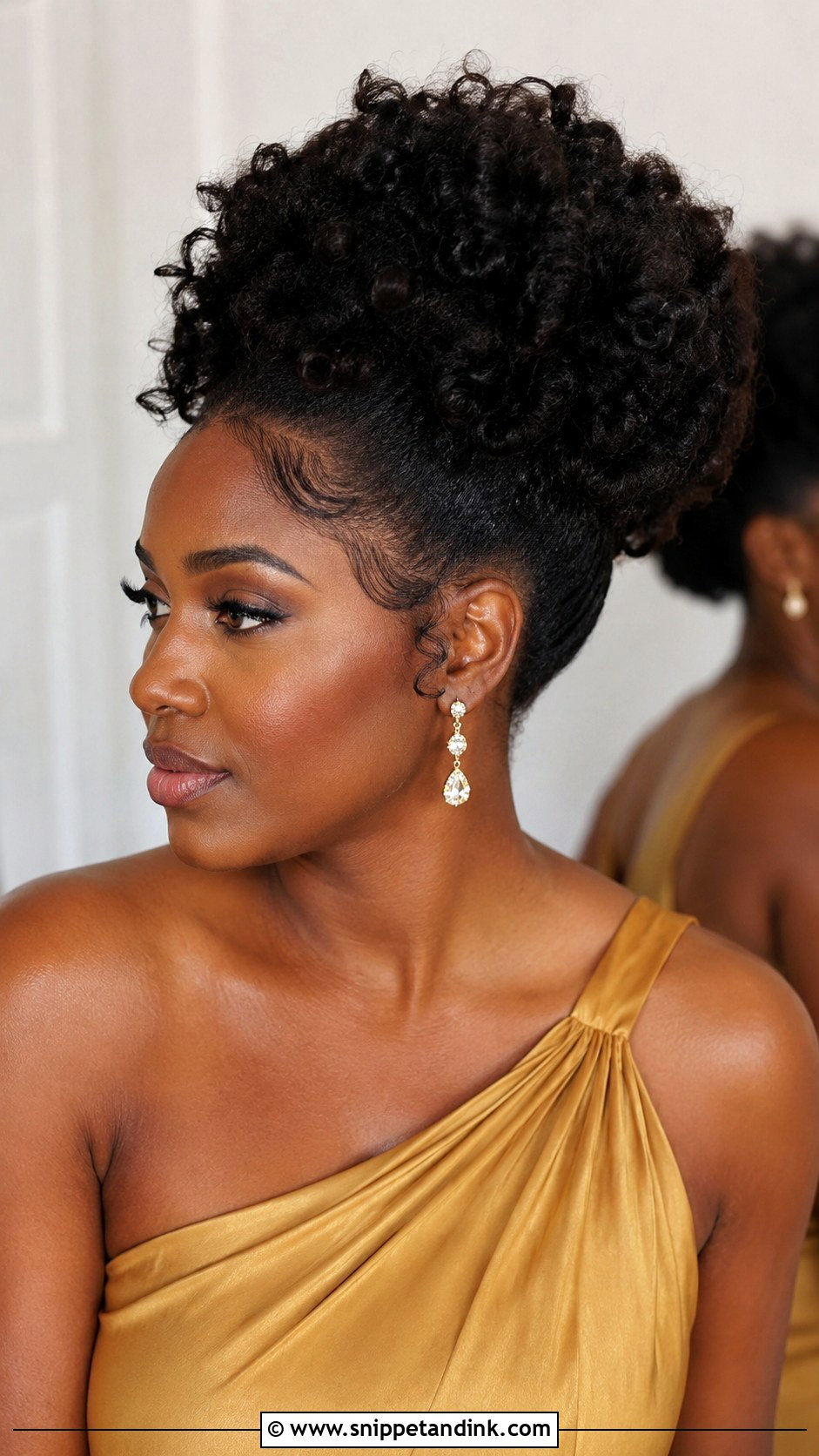 Bridesmaid Natural Hair Updo - Snippet and Ink - 25 Bridal Party Hair Ideas