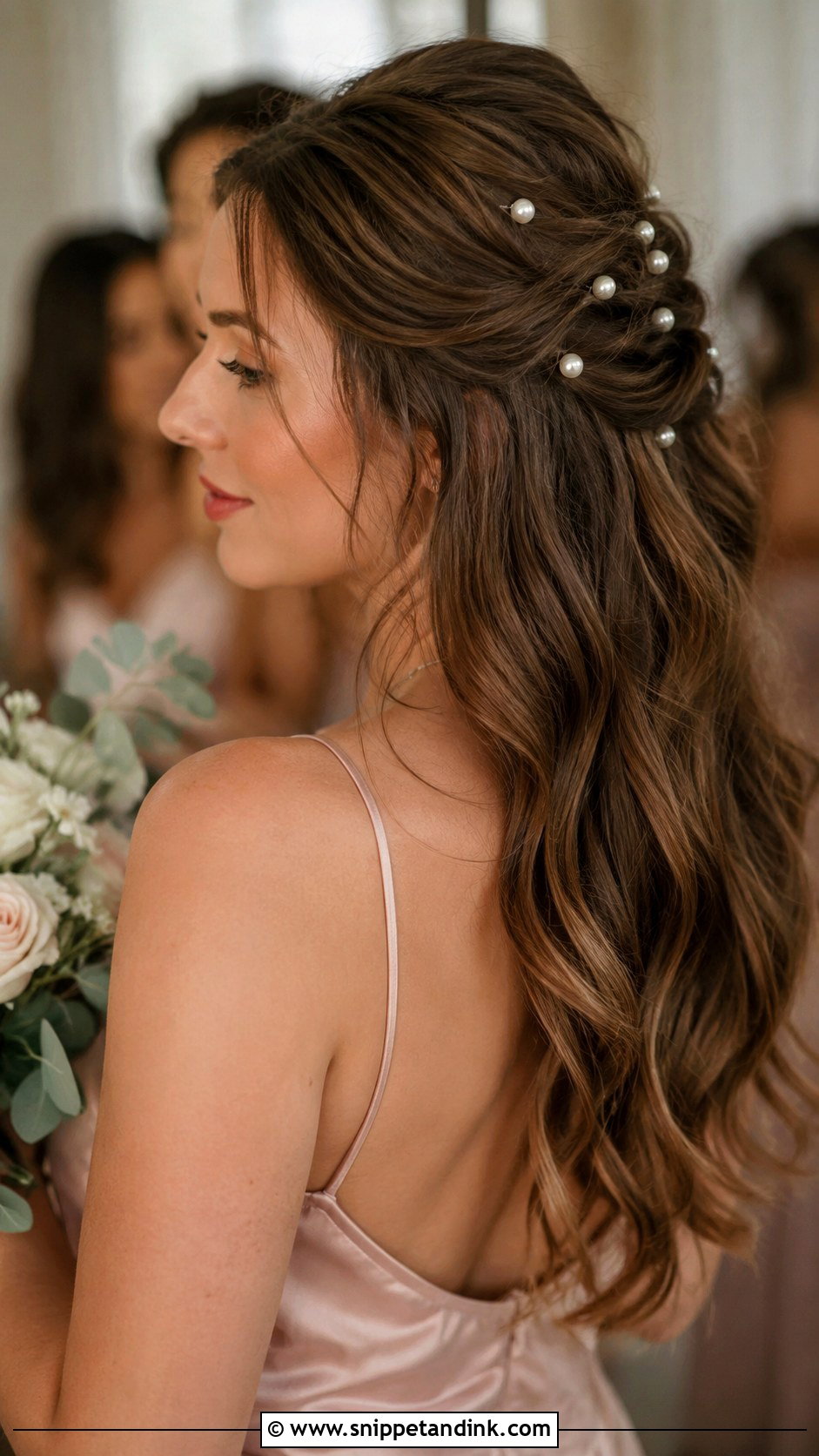 Bridesmaid Pearl Hair Pins - Snippet and Ink - 25 Bridesmaid Look Ideas
