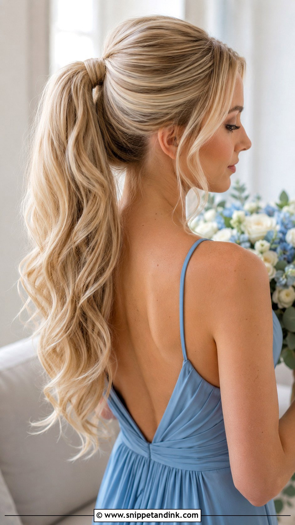 Bridesmaid Ponytail For Long Hair - Snippet and Ink - 30 Bridesmaid Ponytail Ideas