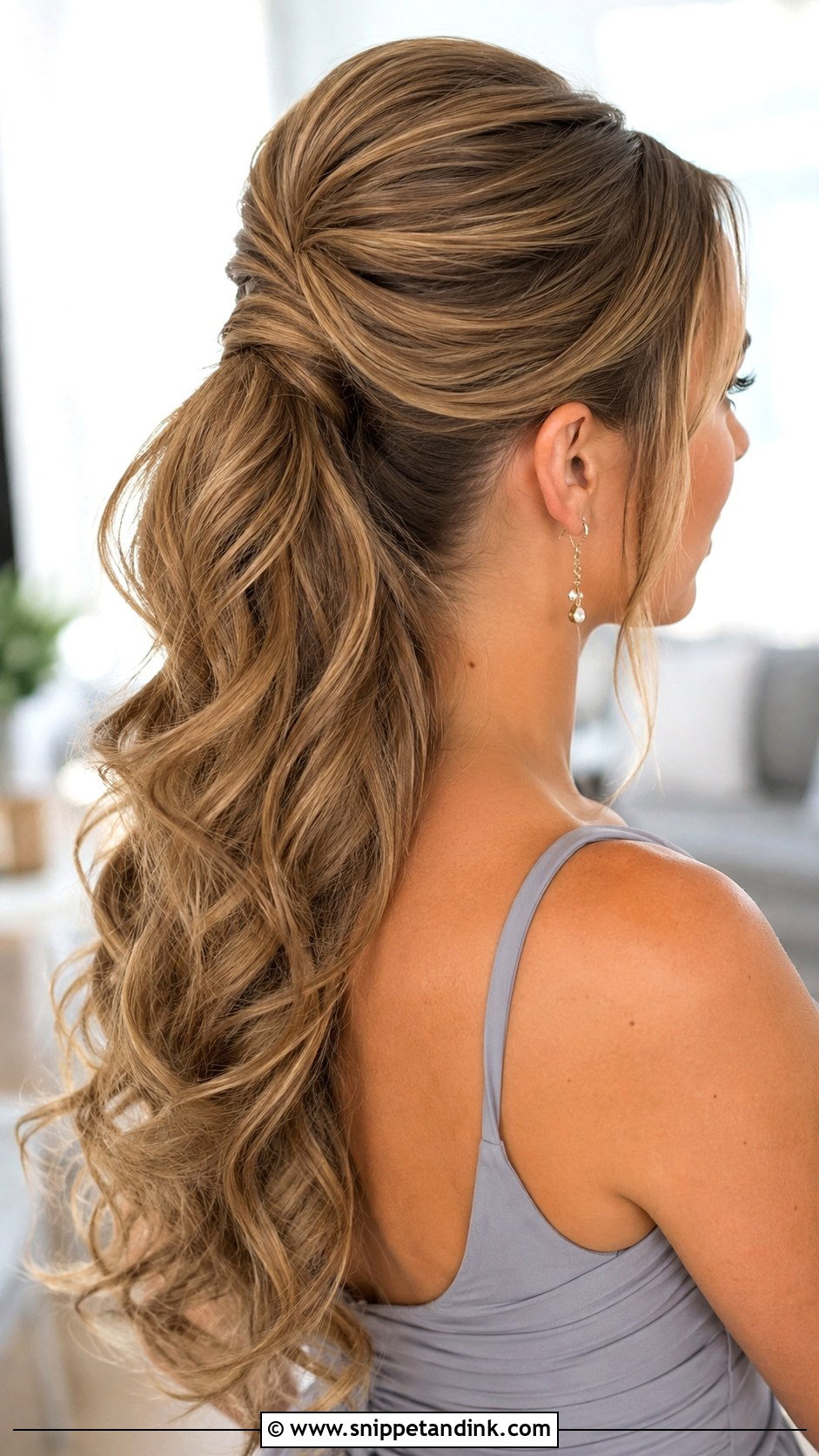 Bridesmaid Ponytail Updo For Long Hair - Snippet and Ink - 20 Bridesmaid Hair Updo Ponytail Ideas