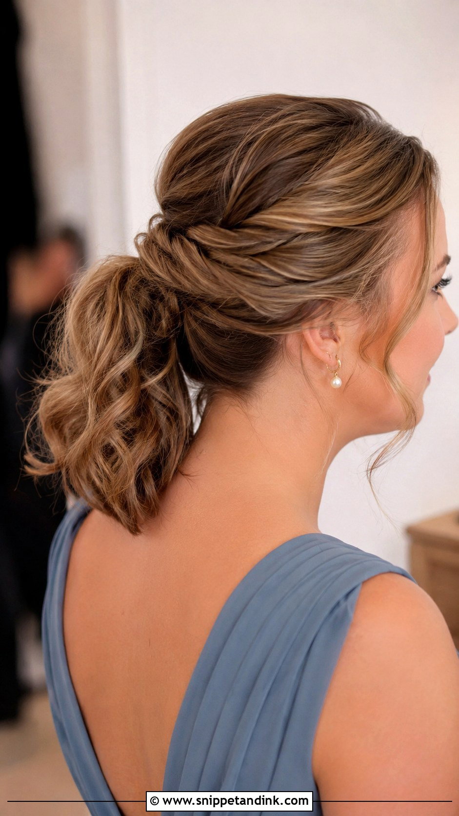 Bridesmaid Ponytail Updo For Medium Hair - Snippet and Ink - 20 Bridesmaid Hair Updo Ponytail Ideas