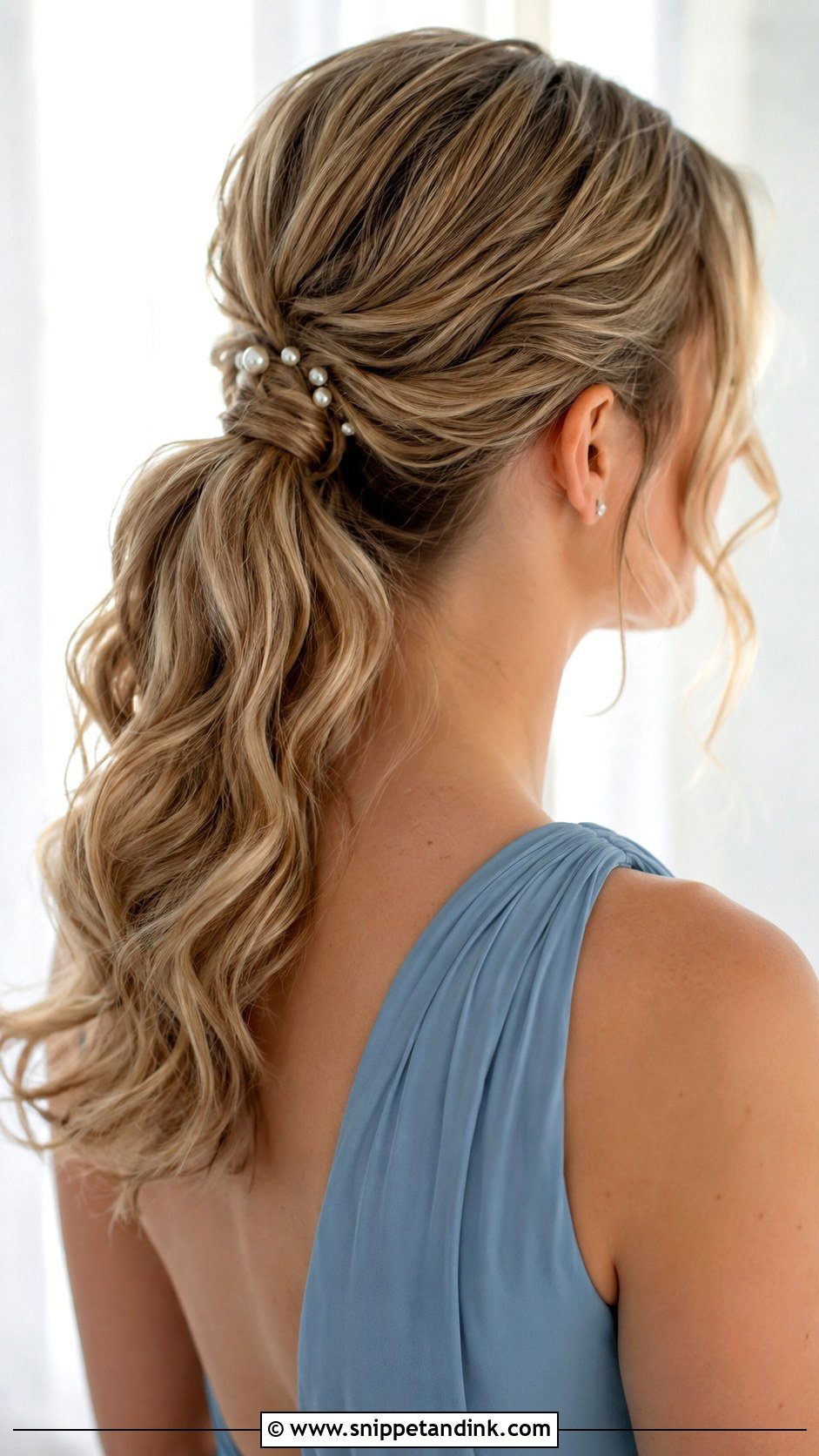 Bridesmaid Ponytail Updo With Hair Accessories - Snippet and Ink - 20 Bridesmaid Hairstyles Updo Ponytail