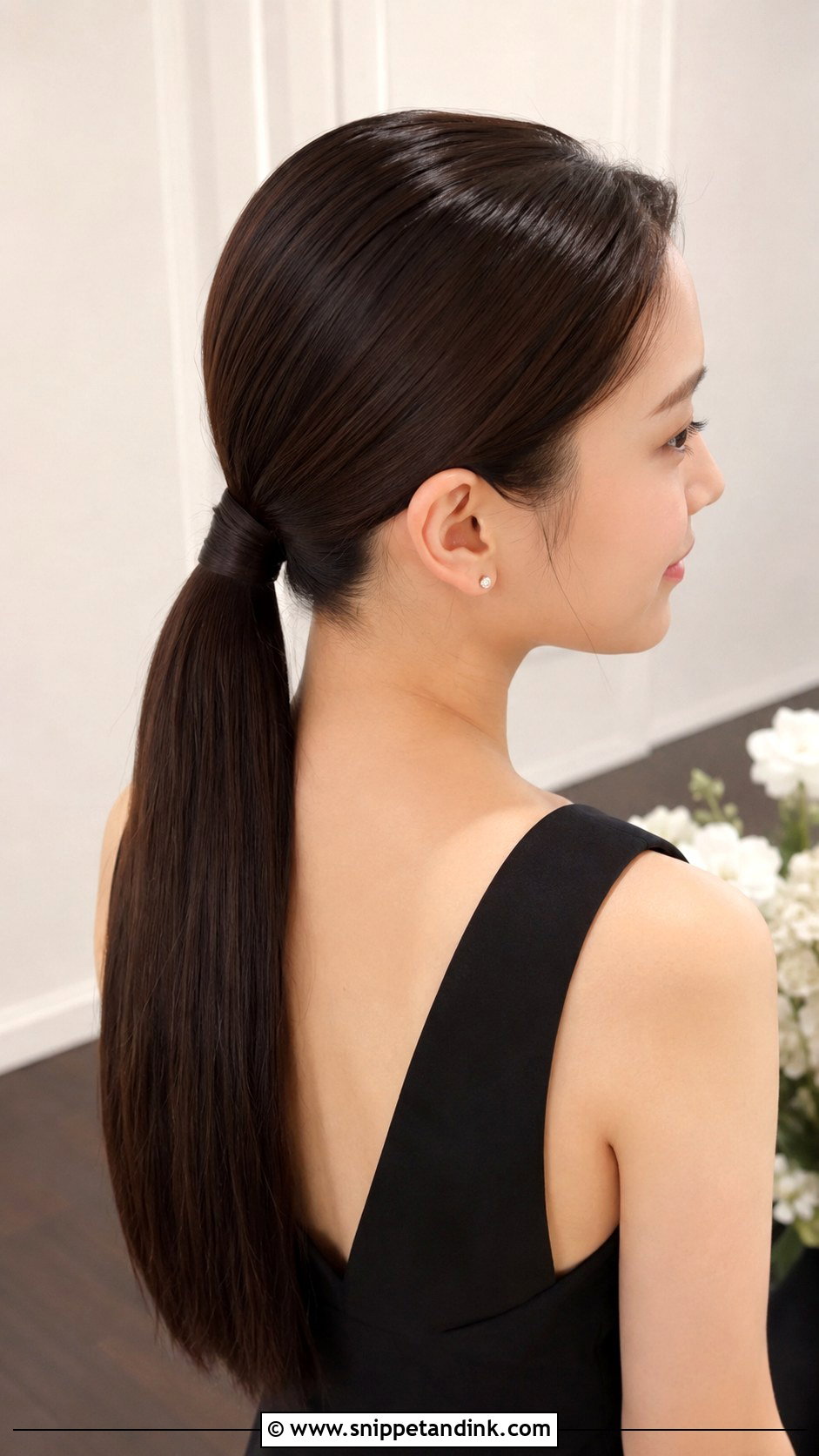 Bridesmaid Ponytail With Middle Part - Snippet and Ink - 20 Bridesmaid Hairstyles Pony