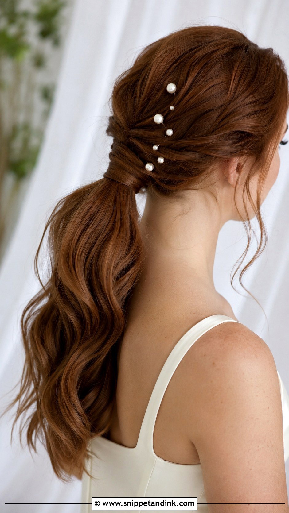 Bridesmaid Ponytail With Pearl Pins - Snippet and Ink - 20 Bridesmaid Hairstyles Pony