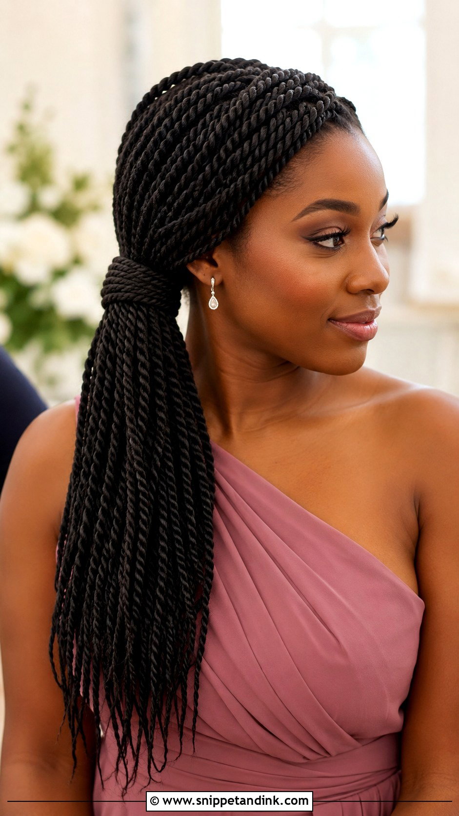 Bridesmaid Senegalese Twists For Black Women - Snippet and Ink - 25 Bridesmaid Hair Black Women Ideas