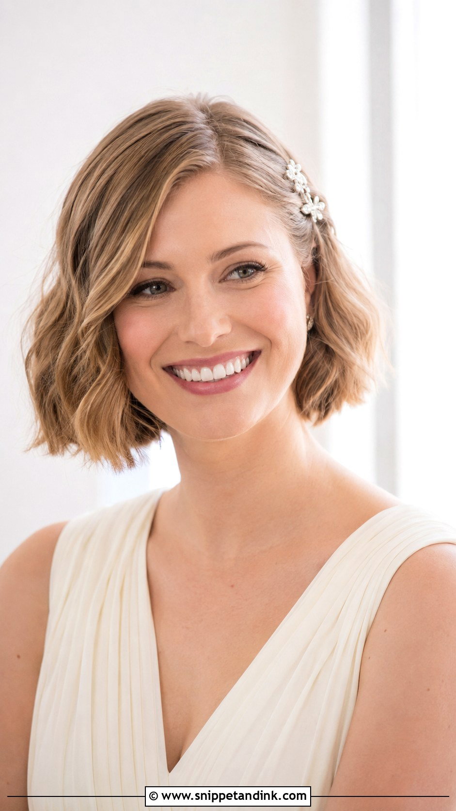 Bridesmaid Short Bob Waves For Round Face - Snippet and Ink - 20 Bridesmaid Hair Round Face Ideas