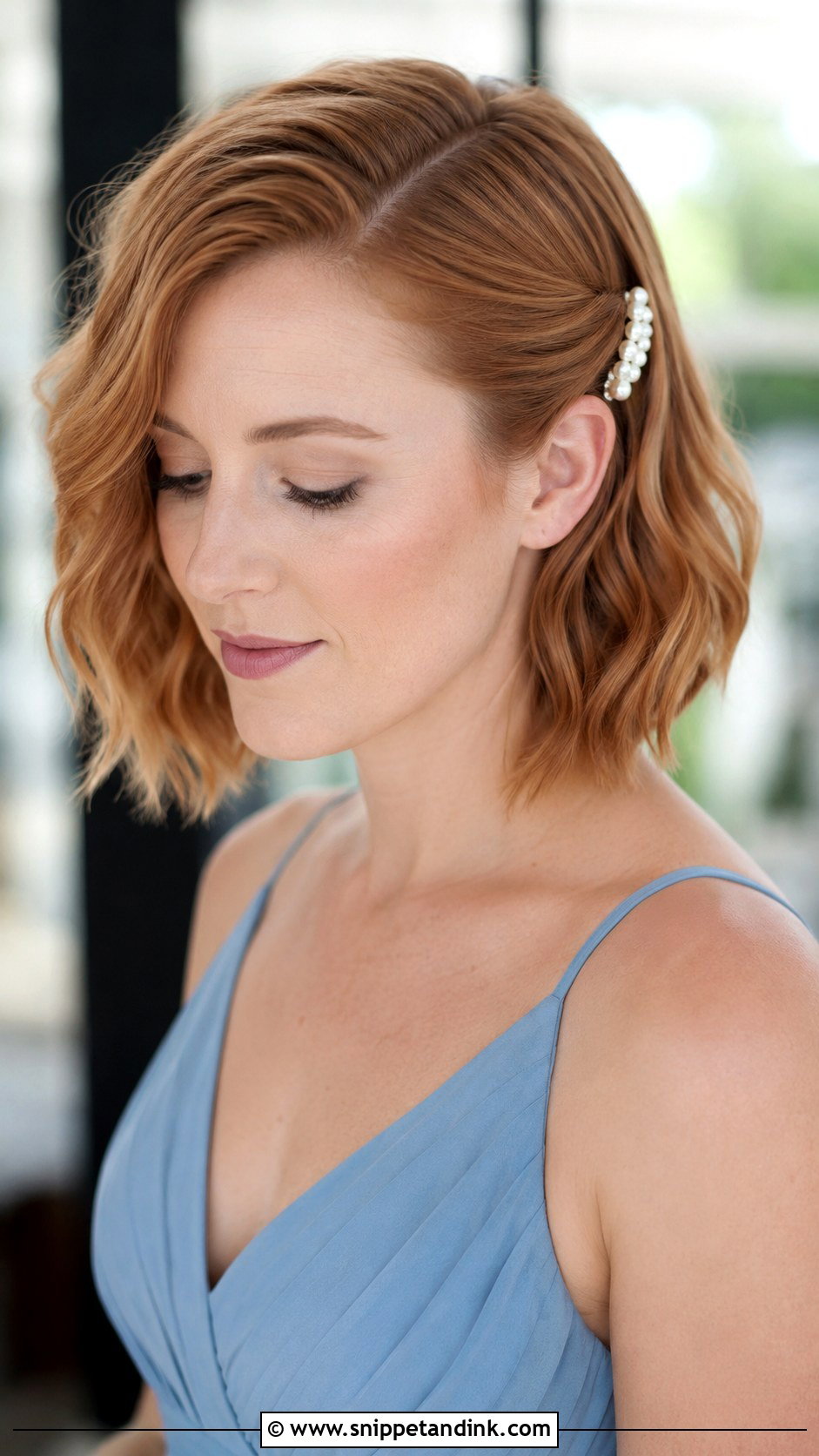 Bridesmaid Short Hair Waves - Snippet and Ink - 20 Hairstyles for Wedding Bridesmaid