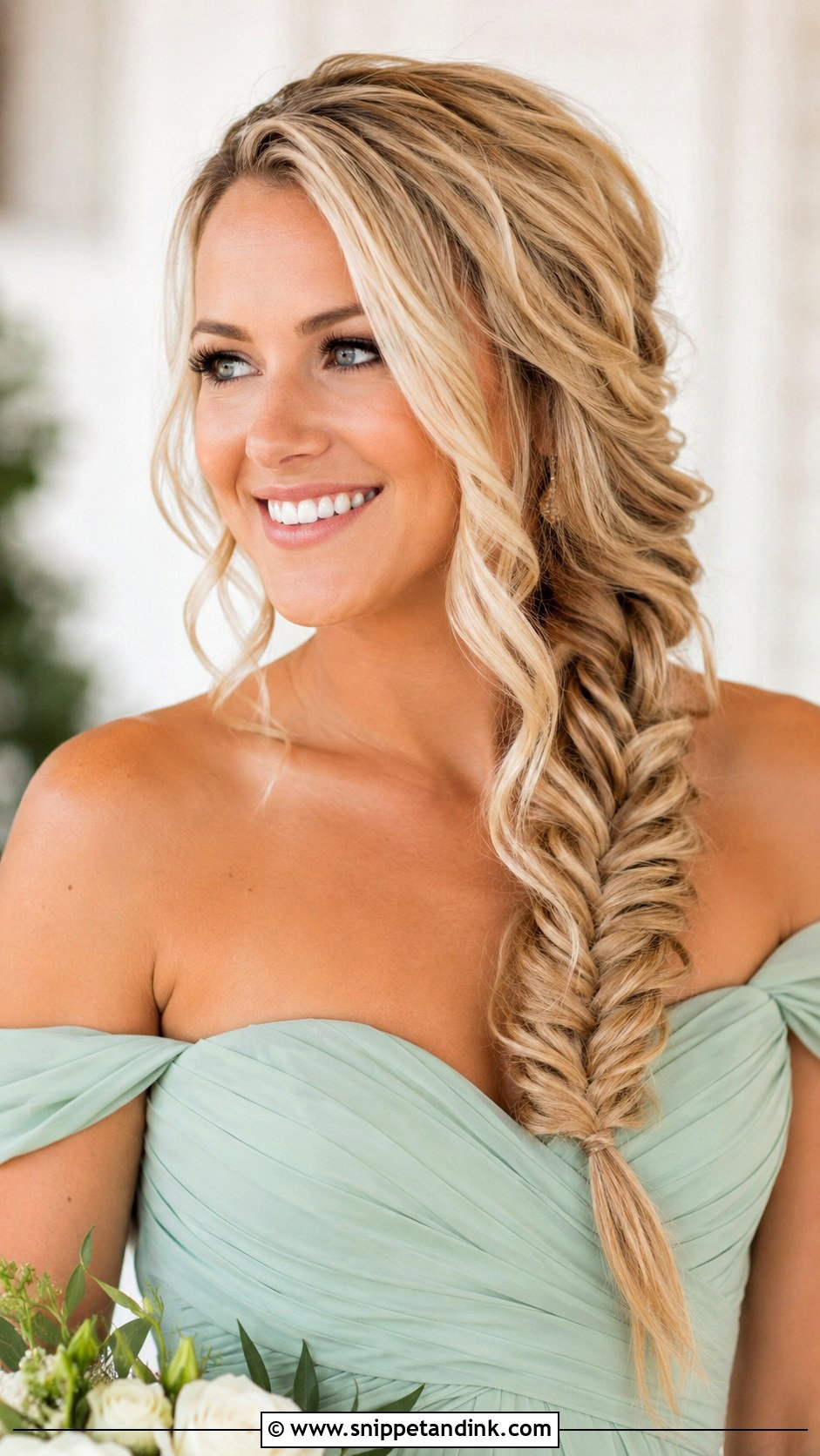 Bridesmaid Side Braid - Snippet and Ink - 20 Hairstyles for Wedding Bridesmaid